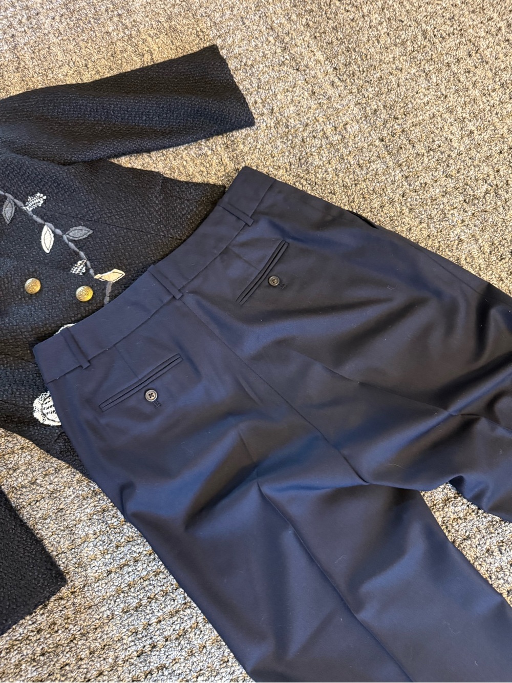 J Crew Hutton Navy Wide-Leg Dress Pants - Women's - Picture 2 of 3